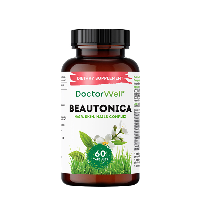 Комплекс для женщин DoctorWell Beautonica Hair Skin Nails, Биологически активная добавка к пище с биотином и цинком
Комплекс для женщин DoctorWell Beautonica Hair Skin Nails, Биологически активная добавка к пище с биотином и цинком