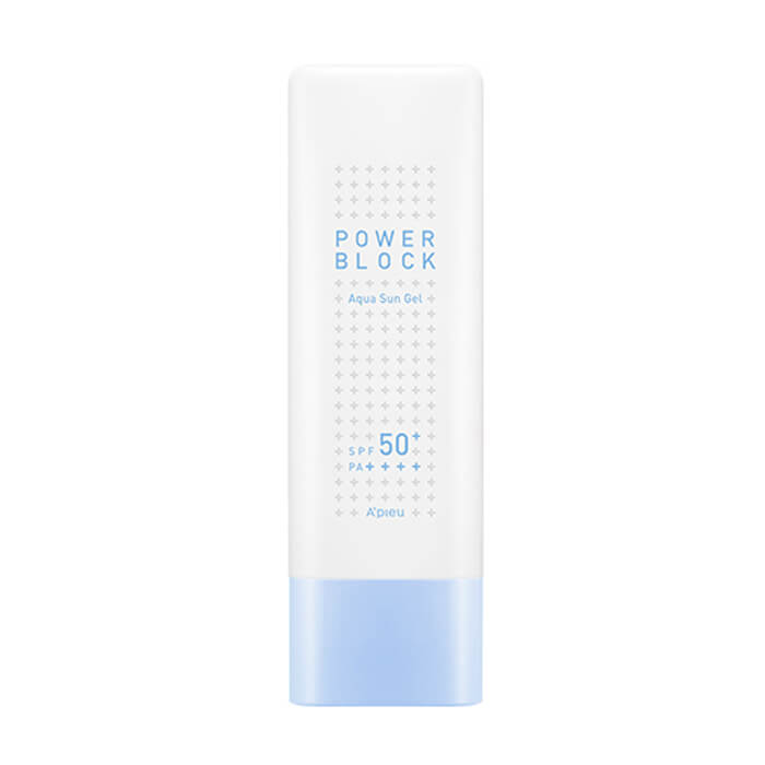 Солнцезащитный гель A'pieu Power Block Aqua Sun Gel, Увлажняющий солнцезащитный гель для лица с экстрактом центеллы
Солнцезащитный гель A'pieu Power Block Aqua Sun Gel, Увлажняющий солнцезащитный гель для лица с экстрактом центеллы
