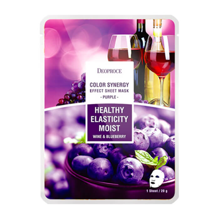 Тканевая маска Deoproce Color Synergy Effect Sheet Mask Purple, Питательная тканевая маска для придания эластичности коже лица
Тканевая маска Deoproce Color Synergy Effect Sheet Mask Purple, Питательная тканевая маска для придания эластичности коже лица
