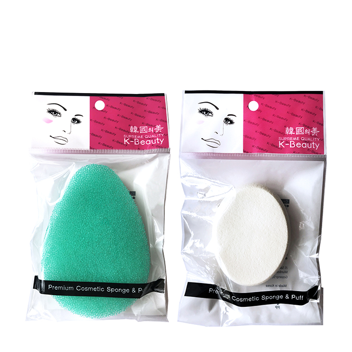 Набор спонжей для лица K-Beauty "Капля" + "Овал большой", Набор из спонжа-капли для очищения кожи и овального спонжа для нанесения тона 
Набор спонжей для лица K-Beauty "Капля" + "Овал большой", Набор из спонжа-капли для очищения кожи и овального спонжа для нанесения тона