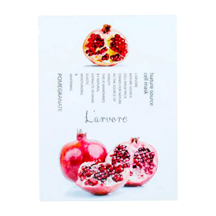Тканевая маска L’arvore Nature Source Cell Mask Pomegranate, Тканевая маска для лица с экстрактом граната
Тканевая маска L’arvore Nature Source Cell Mask Pomegranate, Тканевая маска для лица с экстрактом граната