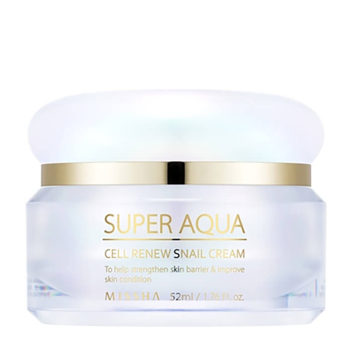 Крем для лица Missha Super Aqua Cell Renew Snail Cream, Регенерирующий крем для лица с экстрактом слизи улитки и увлажняющим эффектом
Крем для лица Missha Super Aqua Cell Renew Snail Cream, Регенерирующий крем для лица с экстрактом слизи улитки и увлажняющим эффектом