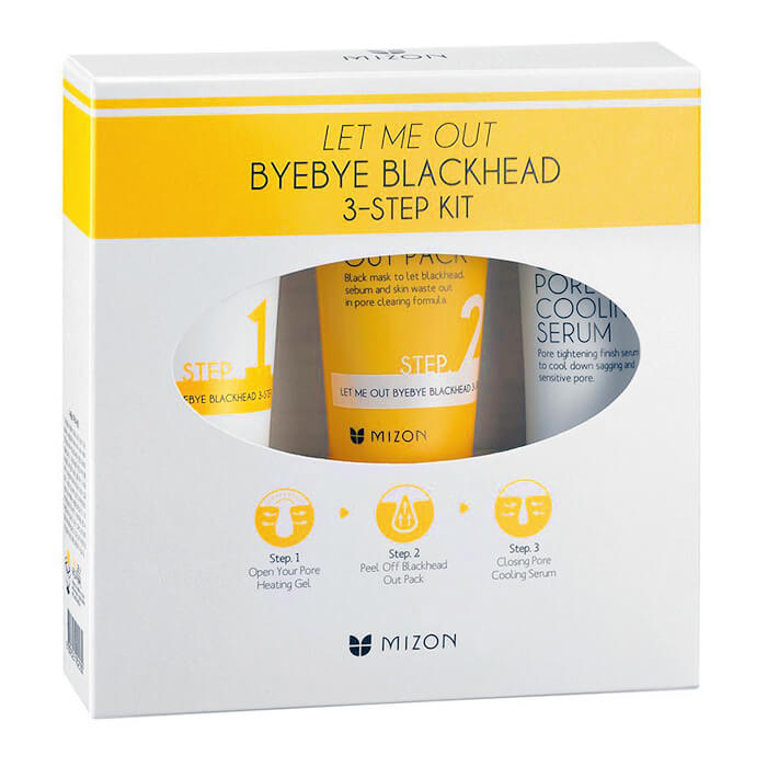 Набор от черных точек Mizon Let Me Out ByeBye Blackhead 3-Step Kit, 3-ступенчатый комплекс для борьбы с чёрными точками
Набор от черных точек Mizon Let Me Out ByeBye Blackhead 3-Step Kit, 3-ступенчатый комплекс для борьбы с чёрными точками