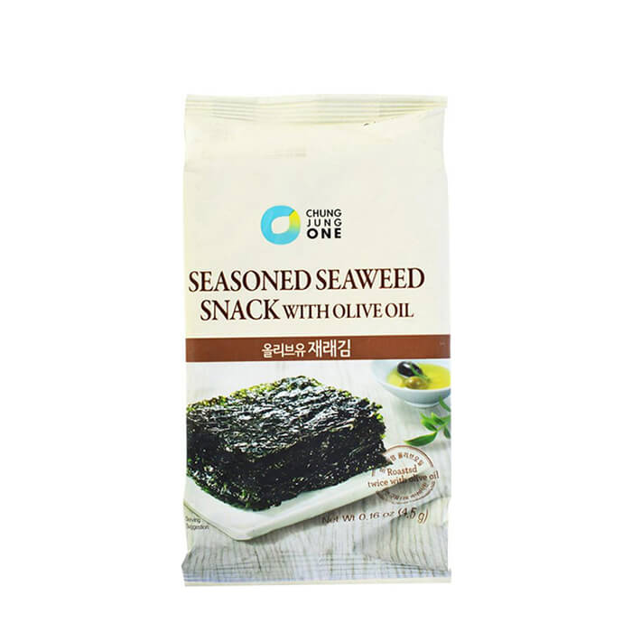 Морская капуста Daesang Seaweed Snack With Olive Oil, Тонкие хрустящие пластинки сушеной морской капусты в оливковом масле
Морская капуста Daesang Seaweed Snack With Olive Oil, Тонкие хрустящие пластинки сушеной морской капусты в оливковом масле