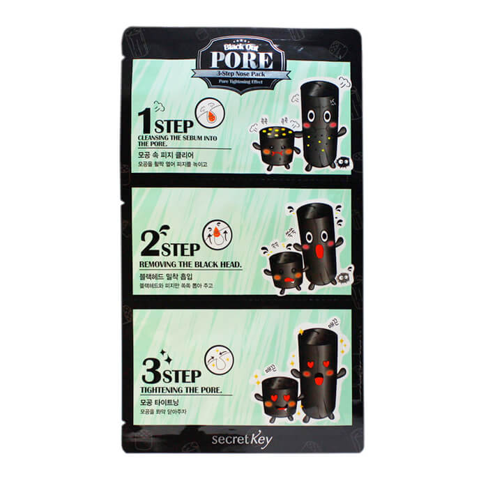 Набор от чёрных точек Secret Key Black Out Pore 3-Step Nose Pack, 3-ступенчатый набор патчей для удаления чёрных точек
Набор от чёрных точек Secret Key Black Out Pore 3-Step Nose Pack, 3-ступенчатый набор патчей для удаления чёрных точек