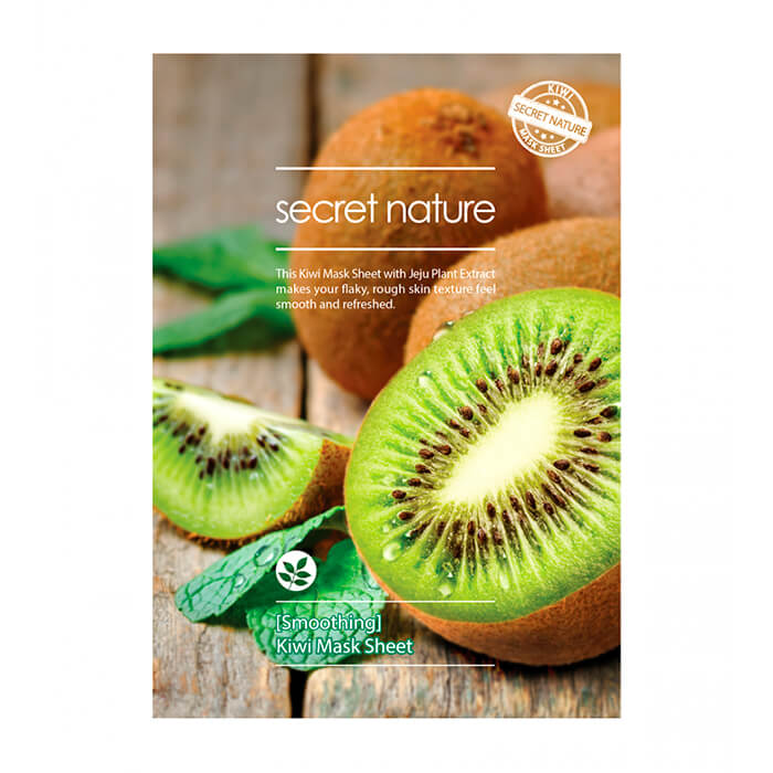 Тканевая маска Secret Nature Smoothing Kiwi Mask Sheet, Выравнивающая тканевая маска для лица с экстрактом киви
Тканевая маска Secret Nature Smoothing Kiwi Mask Sheet, Выравнивающая тканевая маска для лица с экстрактом киви