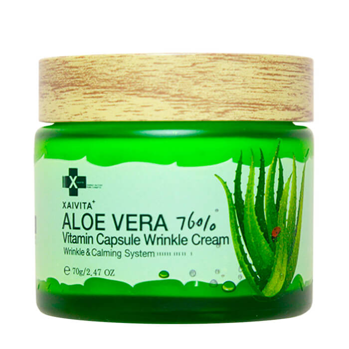 Крем для лица Xaivita Aloe Vera Vitamin Capsule Wrinkle Cream, Лёгкий витаминный крем с микрокапсулами для кожи лица на основе сока алоэ
Крем для лица Xaivita Aloe Vera Vitamin Capsule Wrinkle Cream, Лёгкий витаминный крем с микрокапсулами для кожи лица на основе сока алоэ