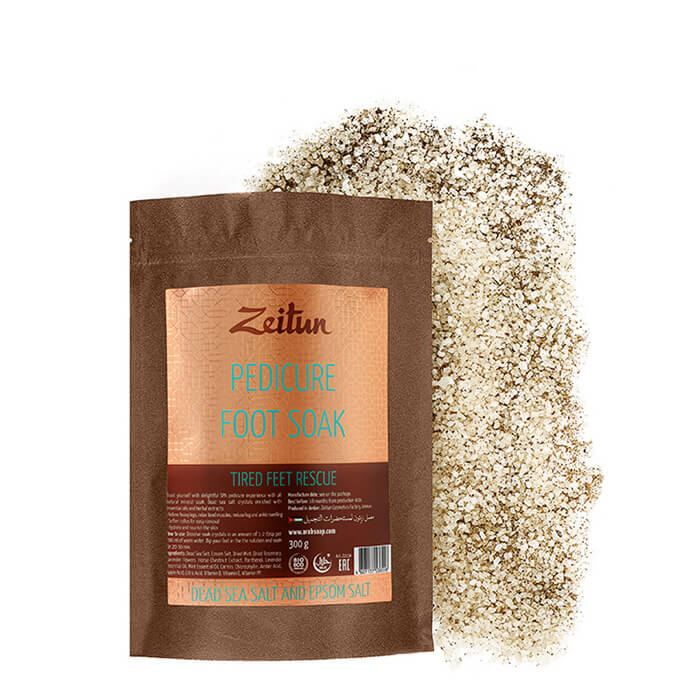 Соль для педикюра Zeitun Pedicure Foot Soak Tired Feet Rescue, Расслабляющая соль для педикюра с минералами Мертвого моря и магнезией
Соль для педикюра Zeitun Pedicure Foot Soak Tired Feet Rescue, Расслабляющая соль для педикюра с минералами Мертвого моря и магнезией