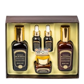 Антивозрастной набор для лица 3W Clinic Premium Placenta 3 Items Set