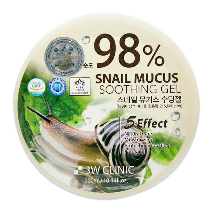 Гель с улиткой 3W Clinic Snail Mucus Soothing Gel 98%