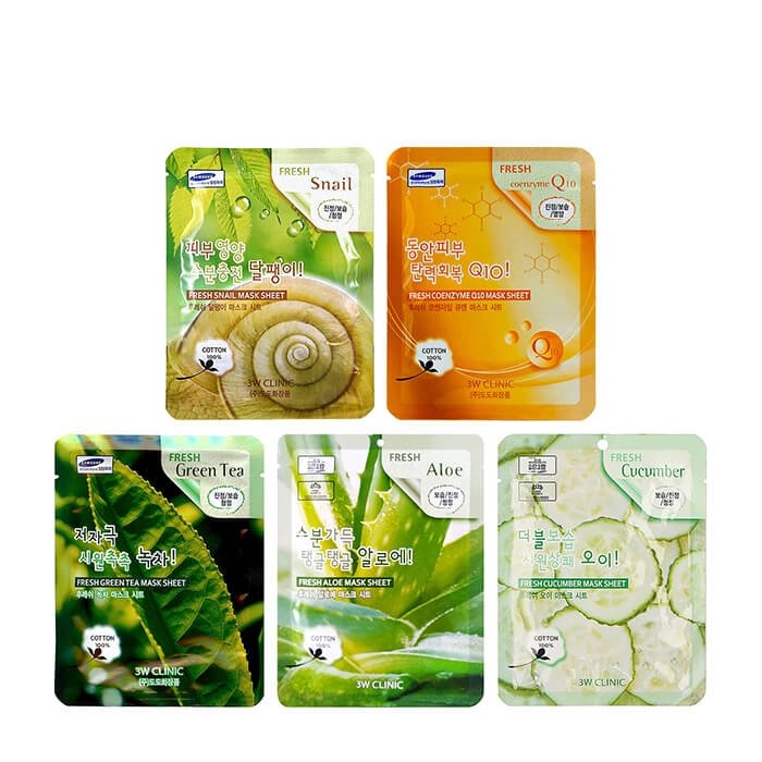 Набор тканевых масок 3W Clinic Fresh Mask Sheet Set #1 (5 шт.)