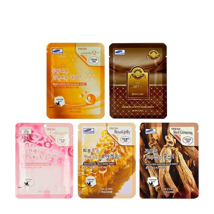 Набор тканевых масок 3W Clinic Fresh Mask Sheet Set #3 (5 шт.)