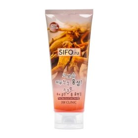 Пенка-скраб для лица 3W Clinic Pure Clean Scrub Foam Cleansing Red Ginseng