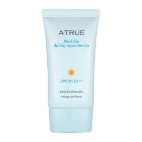 Солнцезащитный гель A-True Black Tea All Day Aqua Sun Gel
