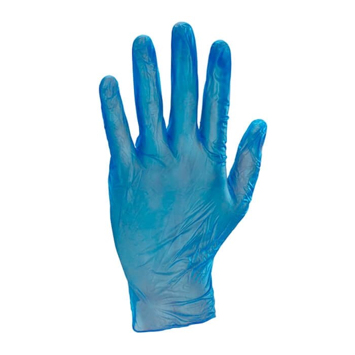 Перчатки ViniMAX голубые виниловые