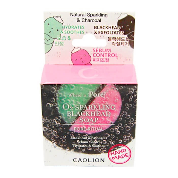 Мыло для лица Caolion Blackhead O2 Sparkling Soap (mini)