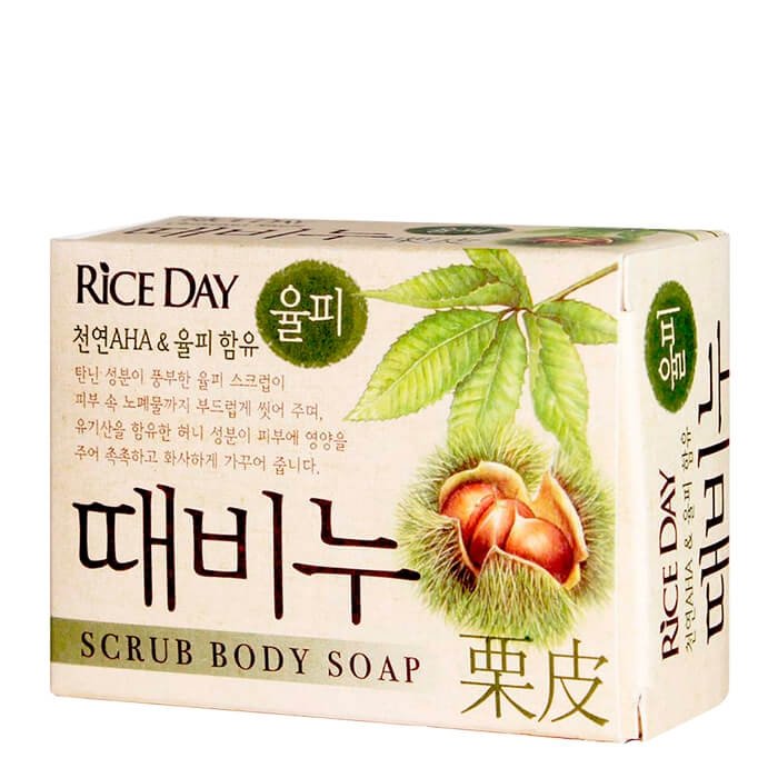 Мыло-скраб для тела CJ Lion Rice Day Scrub Body Chestnut Soap
