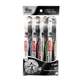 Набор зубных щёток Co Arang Nano Charcoal Set (4 шт.)
