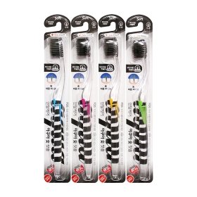 Зубная щётка Co Arang Nano Charcoal Toothbrush (мягкая и средняя щетина, с прямой ручкой)
