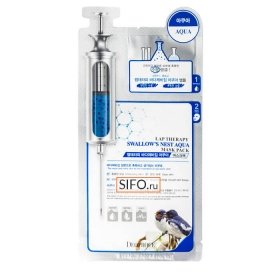 Маска-сыворотка Deoproce Lap Therapy Swallow's Nest Aqua Ampoule Mask Pack