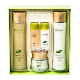 Набор для лица Premium Deoproce Green Tea Total Solution 3 Set