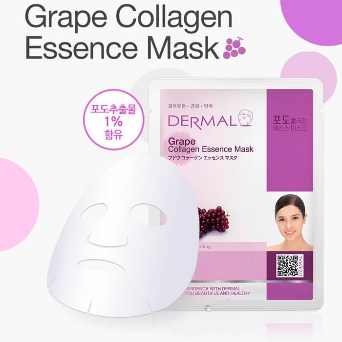 Тканевая маска Dermal Grape Collagen Essence Mask