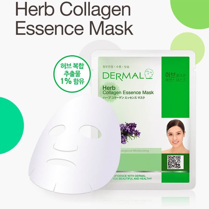 Тканевая маска Dermal Herb Collagen Essence Mask