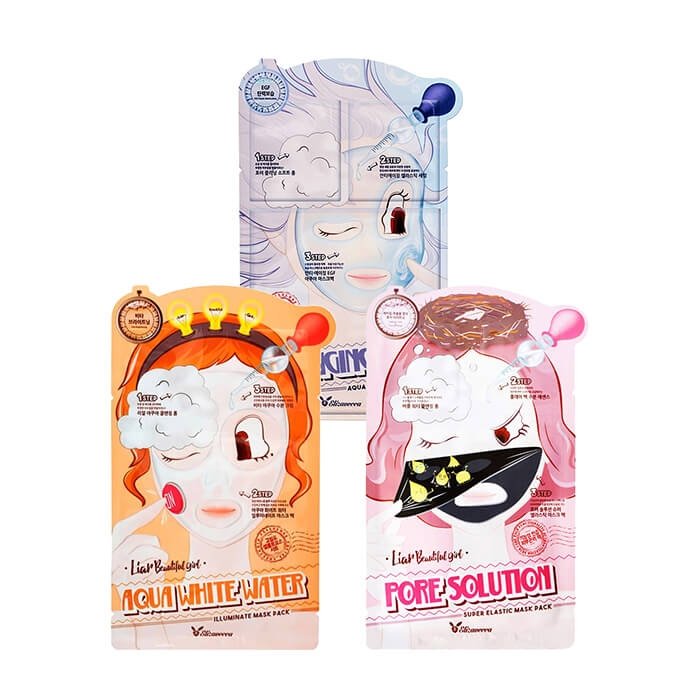 Набор тканевых масок Elizavecca 3-Step Mask Sheet Set (3 шт.)