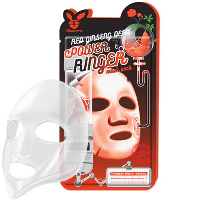 Тканевая маска Elizavecca Red Ginseng Deep Power Ringer Mask Pack