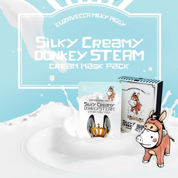 Тканевая маска Elizavecca Silky Creamy Donkey Steam Cream Mask
