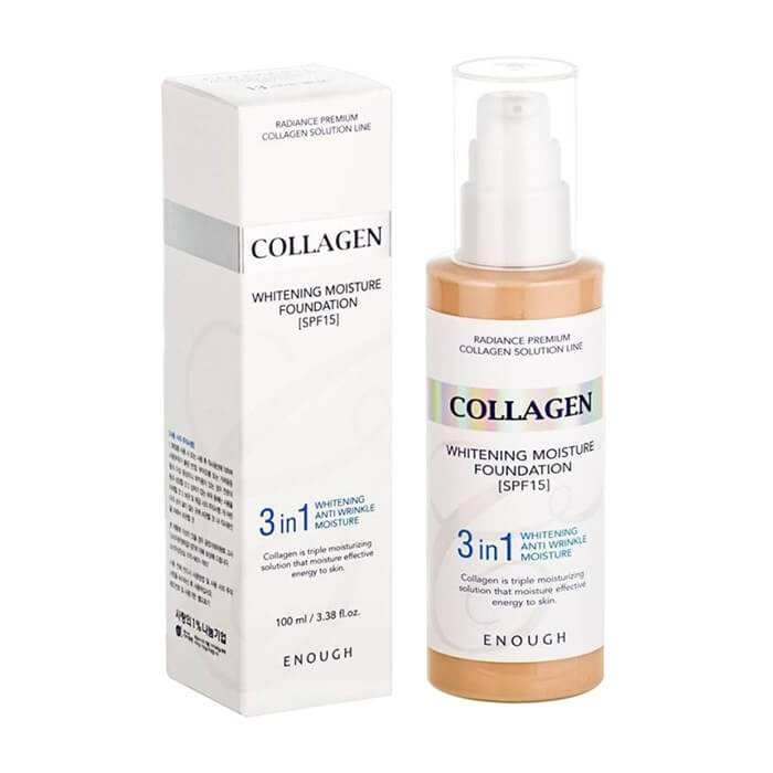 Тональный крем Enough Collagen 3 in 1 Whitening Moisture Foundation