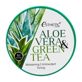 Патчи для век Esthetic House Aloe Vera & Green Tea Hydrogel Eye Patch