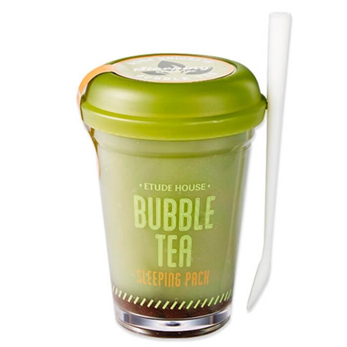 Ночная маска Etude House Bubble Tea Sleeping Pack - Green Tea