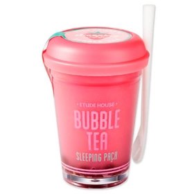 Ночная маска Etude House Bubble Tea Sleeping Pack - Strawberry