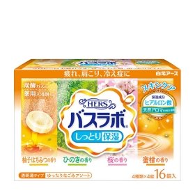 Набор солей для ванны Hakugen Earth HERS Bath Labo (с ароматами медового юдзу, кипариса, сакуры, апельсина)