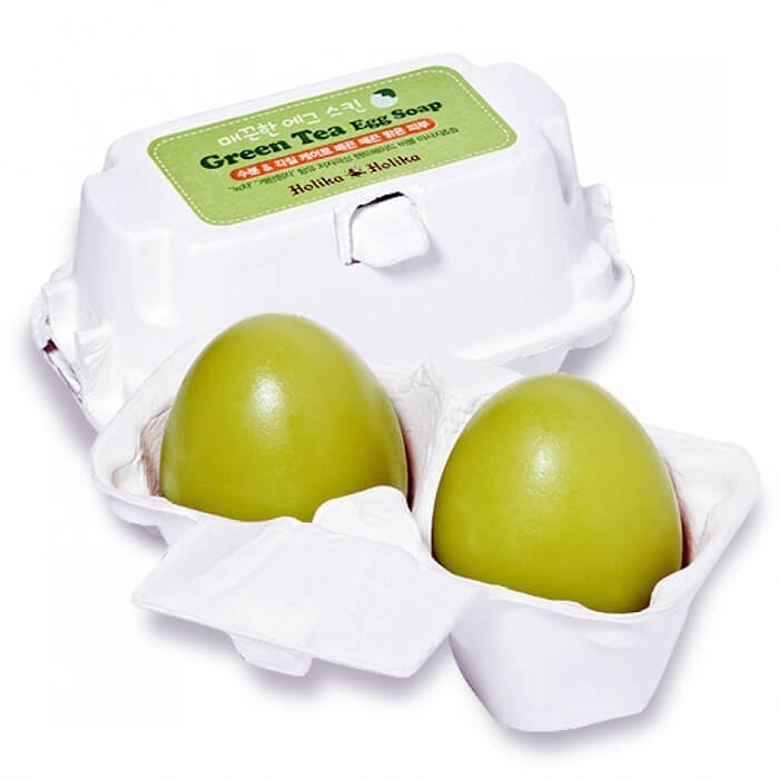 Мыло для лица Holika Holika Green Tea Egg Soap