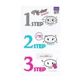 Набор от чёрных точек Holika Holika Pig-Clear Black Head 3-step Kit - No Water