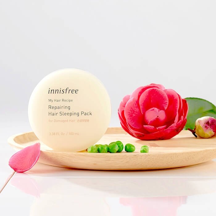 Ночная маска для волос Innisfree My Hair Recipe Repairing Hair Sleeping Pack For Damaged Hair