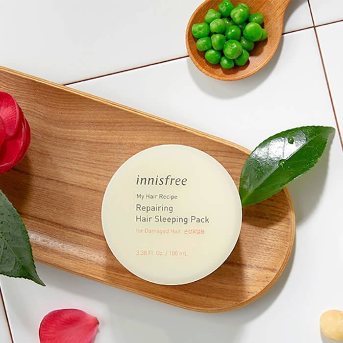 Ночная маска для волос Innisfree My Hair Recipe Repairing Hair Sleeping Pack For Damaged Hair