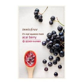Тканевая маска Innisfree It's Real Squeeze Mask - Acai Berry