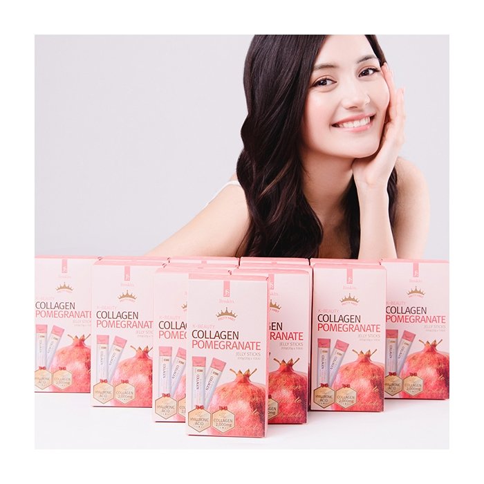 Коллагеновое желе в стиках Jinskin K-Beauty Collagen Pomegranate Jelly Sticks (10 шт.)