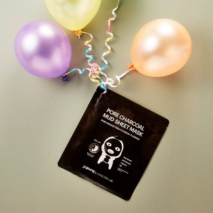Глиняная маска JJ Young Pore Charcoal Mud Sheet Mask