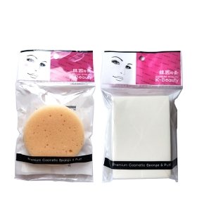 Набор спонжей для лица K-Beauty "Скрабирующий" + "Прямоугольник" (8 сегментов)