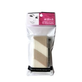 Спонжи косметические K-Beauty NR-14 двухцветный (4 сегмента)