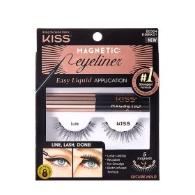 Набор магнитных накладных ресниц и подводки Kiss Lure / Magnetic Eyeliner Kit (KMEK01)