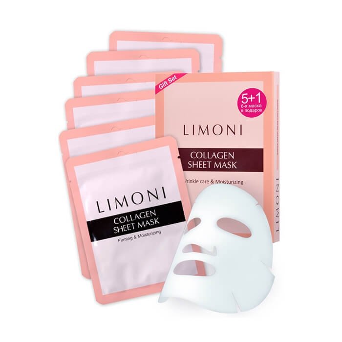 Набор масок для лица Limoni Sheet Mask With Collagen