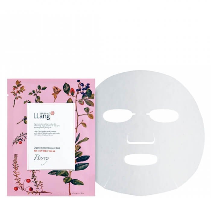 Тканевая маска Llang Organic Cotton Blossom Mask - Berry