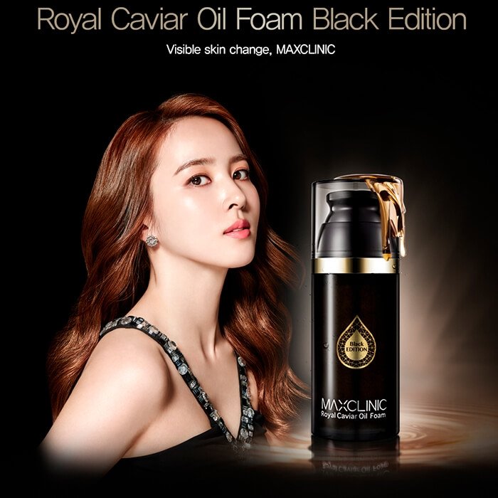 Очищающая пенка Maxclinic Royal Caviar Oil Foam Black Edition