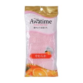 Мочалка для душа ОН:Е Awatime Premium Body Towel (розовая, мягкая)
