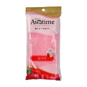 Мочалка для душа ОН:Е Awatime Premium Body Towel (розовая, средней жёсткости)
